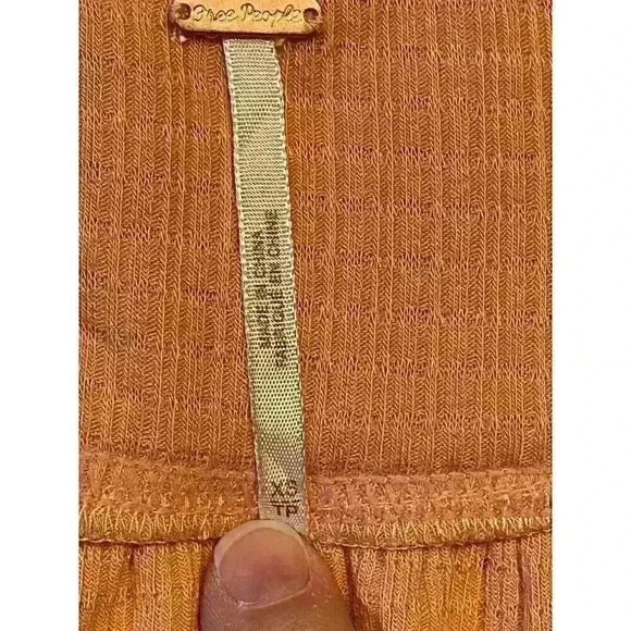 Free People Women's Beach Bound Tank Top XS  Orange Pink Sand Boho Feminine Sexy - Picture 10 of 10